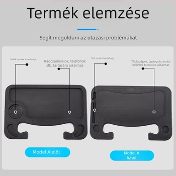 Autó laptop-tartó és étkező tálca — ABS, Modell 3610, Márka Qunchi, Nyomtatott logó, Licencelt magán címke