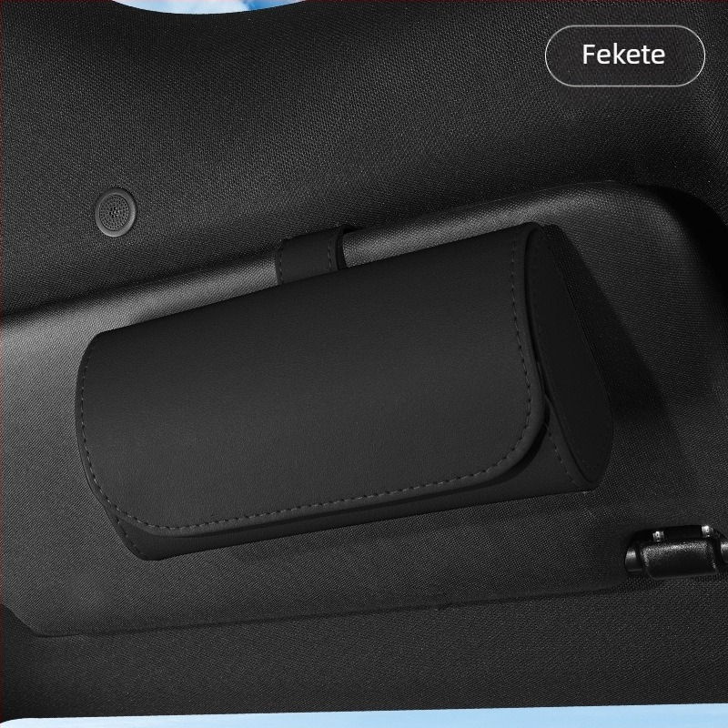 PU bőr autó szemüveg tartó napellenzőhöz – szemüveg, jegyek és kártyák tárolása, kettős használat autó és otthon, testre szabható