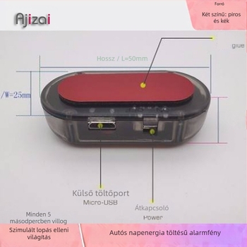 Ajizi LED vezeték nélküli figyelmeztető fény autóhoz, ABS ház, modell 172, univerzális kompatibilitás
