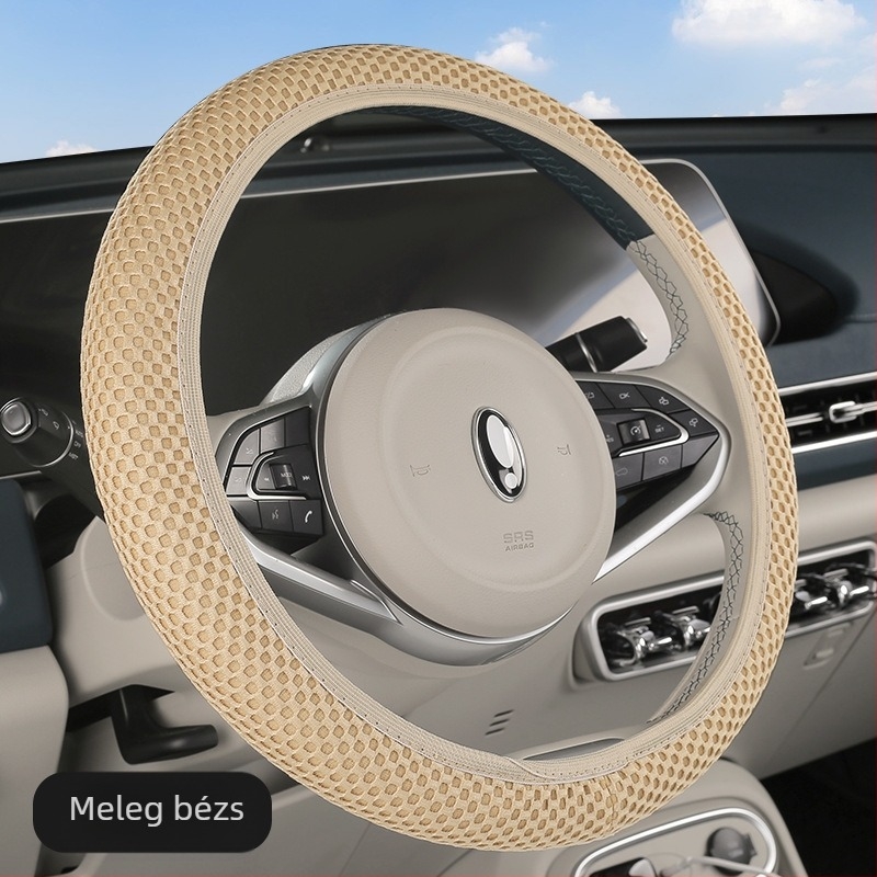 Autóvezető-kormánykerék borítás belső gyűrű nélküli, Ice Silk lélegző, csúszásmentes, univerzális illeszkedés, minden évszakra.