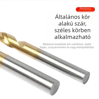 Titán bevonatú spirálfúró készlet fához, 50 db, egyenes markolattal, elektromos fúróhoz