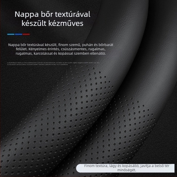 Autó kormánykerék borítás - univerzális négyévszakos, csúszásmentes, műbőr