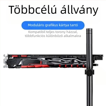 Grafikus kártya állvány, alumínium ötvözet, AX-B100 modell, Pinxuan márka, univerzális kompatibilitás