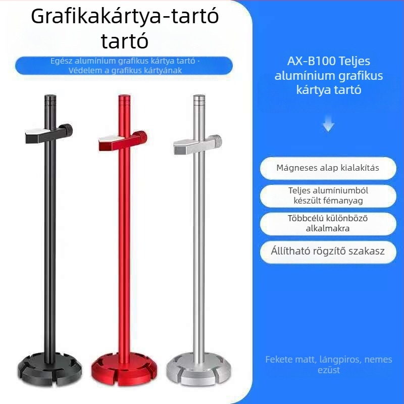 Grafikus kártya állvány, alumínium ötvözet, AX-B100 modell, Pinxuan márka, univerzális kompatibilitás