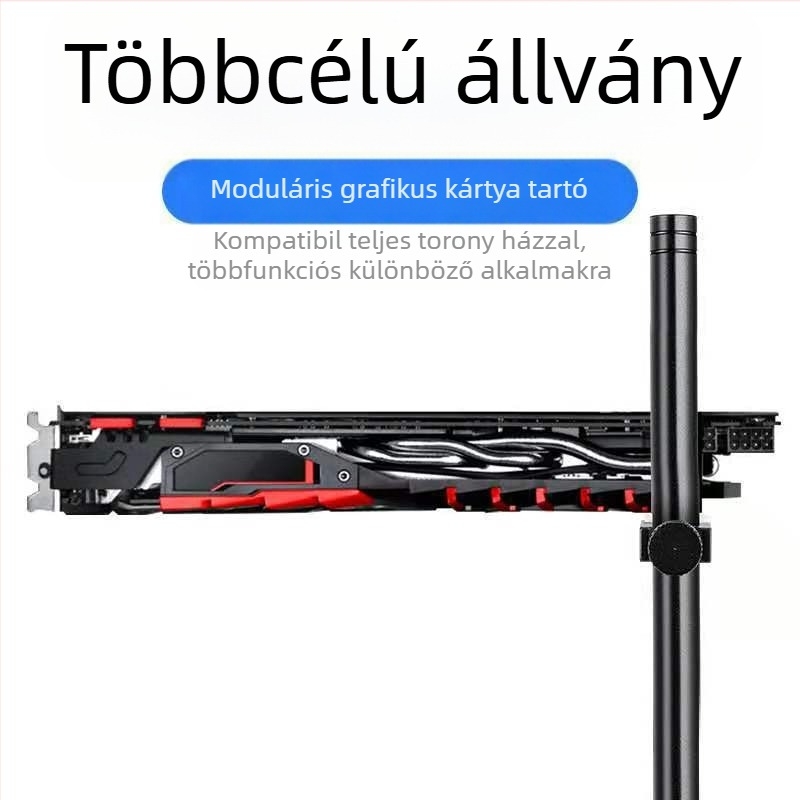 Grafikus kártya állvány, alumínium ötvözet, AX-B100 modell, Pinxuan márka, univerzális kompatibilitás