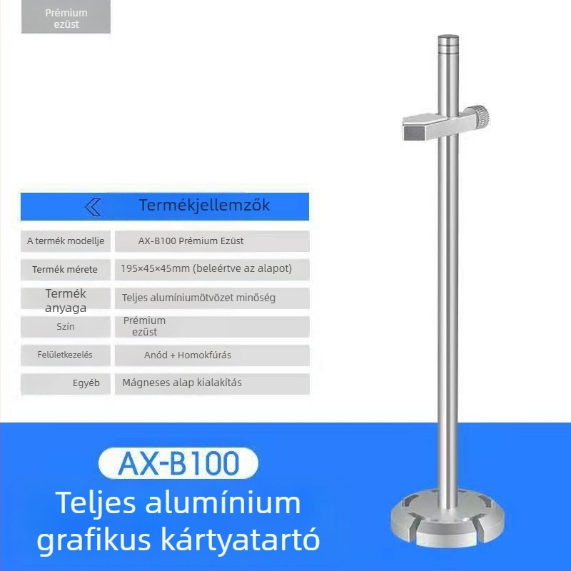 Grafikus kártya állvány, alumínium ötvözet, AX-B100 modell, Pinxuan márka, univerzális kompatibilitás