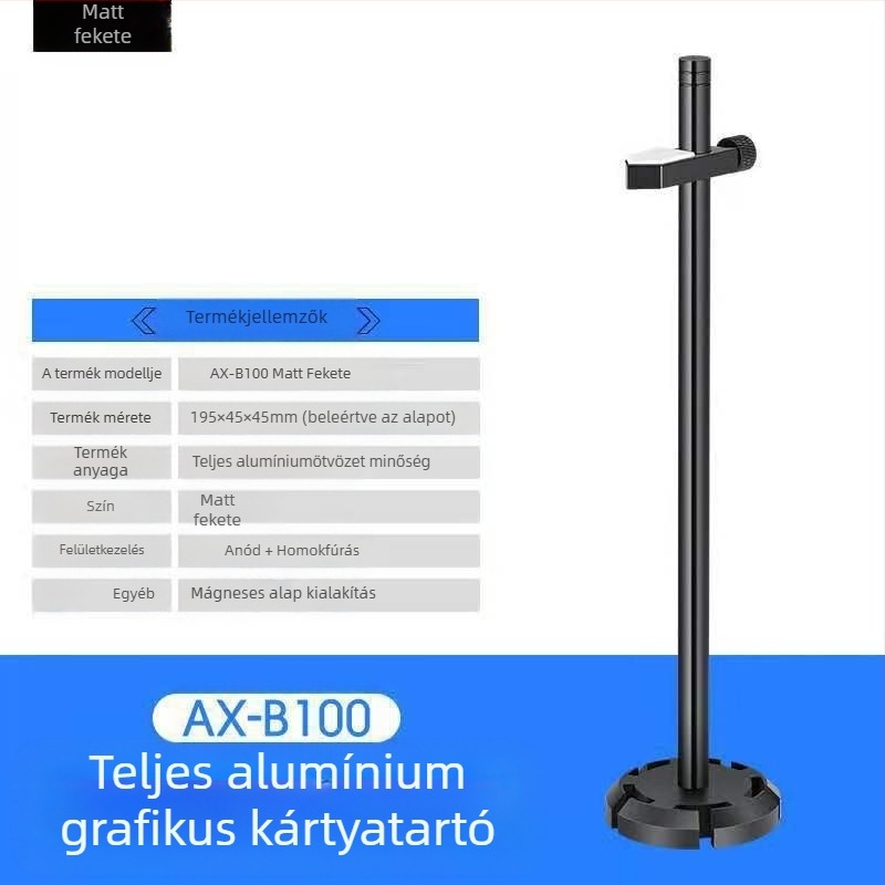 Grafikus kártya állvány, alumínium ötvözet, AX-B100 modell, Pinxuan márka, univerzális kompatibilitás