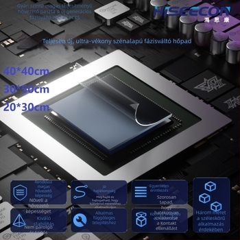 Haisikang CPU/GPU szilikon hőpad, modell 01, tartós, nem vezető, könnyen használható, 2024-es megjelenés
