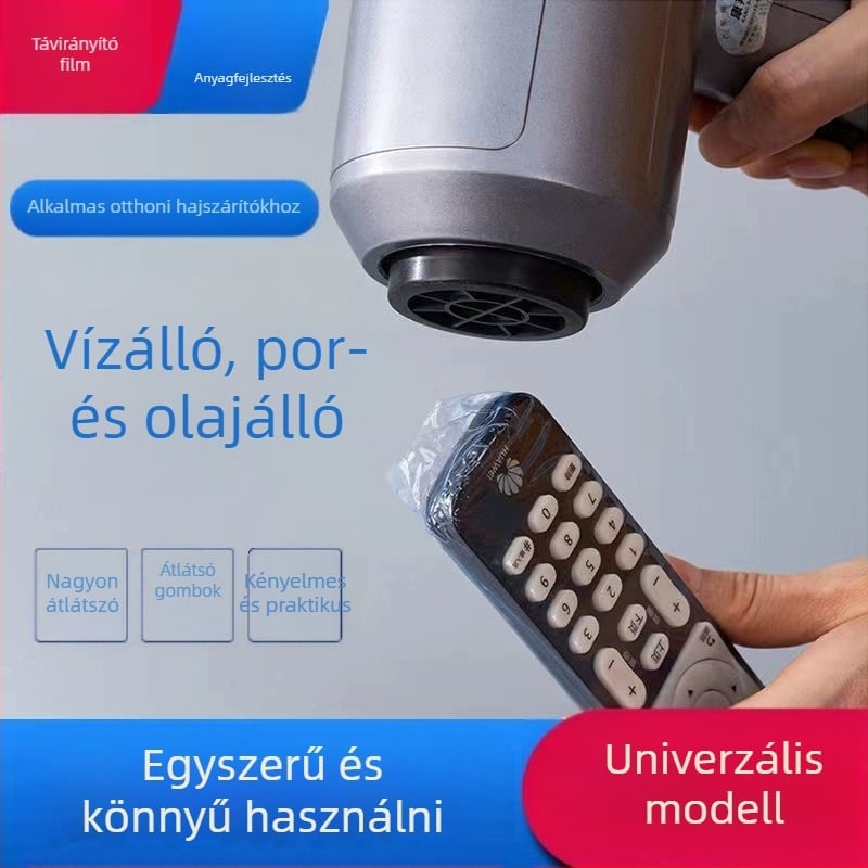 Távirányítóvédő - univerzális vízálló és porálló, hőszorító fóliával és átlátszó tasakkal (Eredet: Yiwu; Márka: Family meaning; Anyag: Egyéb; Doboz mennyiség: Regular)