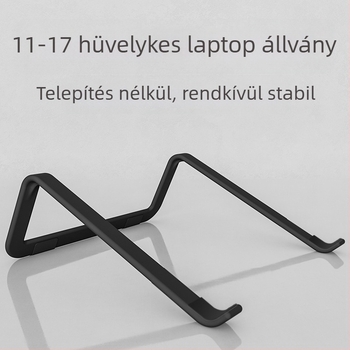 Asztali típusú laptopállvány, nylon + üvegszál, hűtés