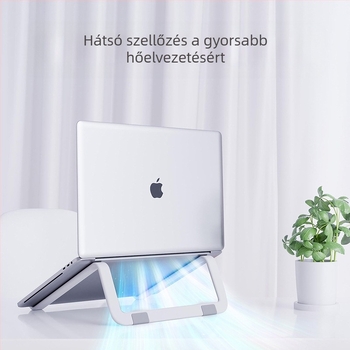 Asztali típusú laptopállvány, nylon + üvegszál, hűtés