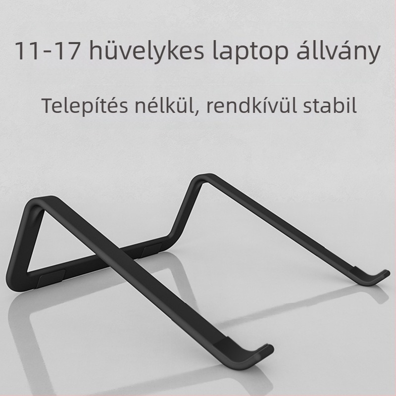 Asztali típusú laptopállvány, nylon + üvegszál, hűtés