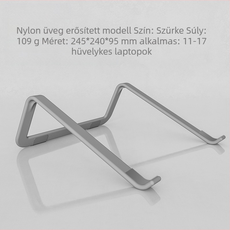 Asztali típusú laptopállvány, nylon + üvegszál, hűtés