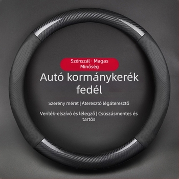  Ultra vékony kormánykerék-fedő, D-típusú csúszásmentes, izzadság-abszorbáló, univerzális minden évszakhoz, szintetikus rost felület