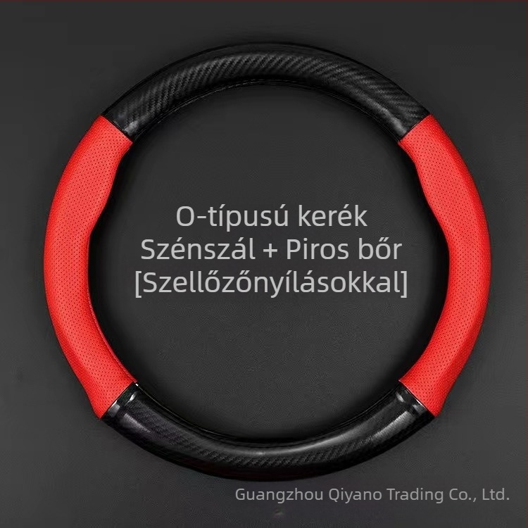  Ultra vékony kormánykerék-fedő, D-típusú csúszásmentes, izzadság-abszorbáló, univerzális minden évszakhoz, szintetikus rost felület