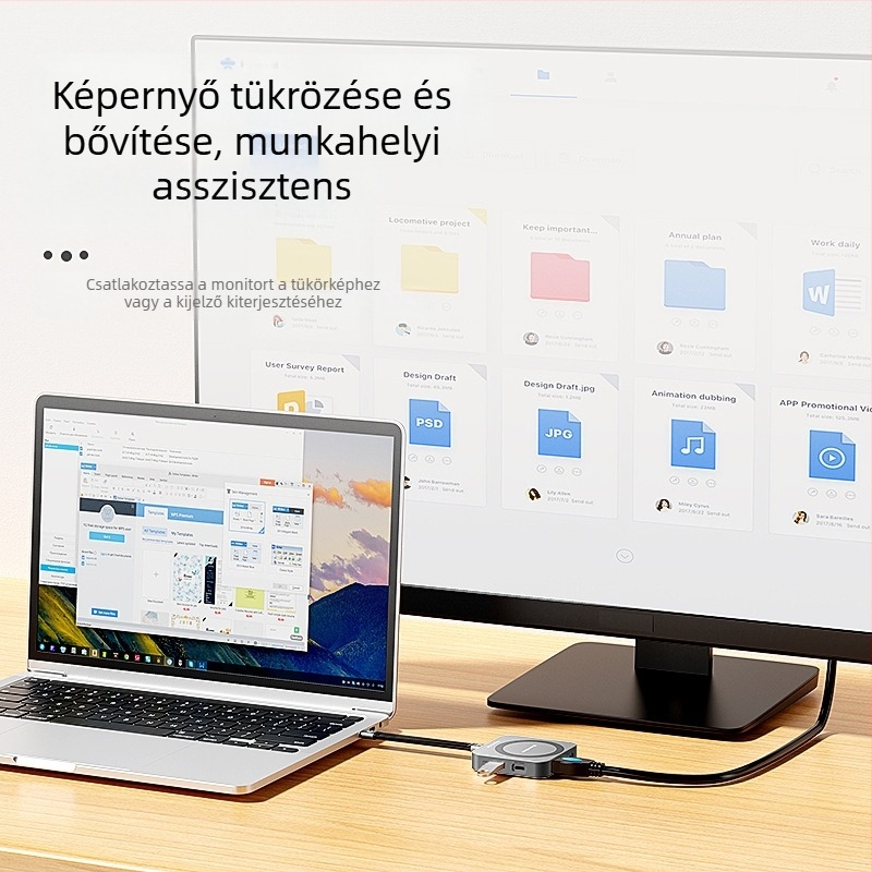 M.2 NVMe SSD tok és dokkoló HDMI-vel, USB-C 3.2, alumíniumötvözet, 2 TB-ig támogatott