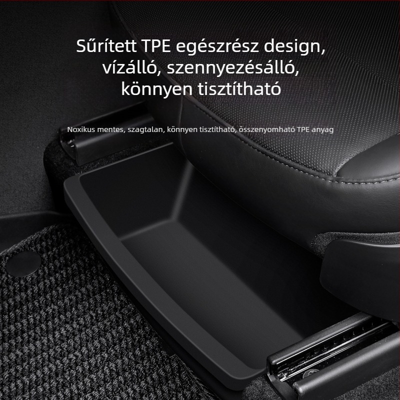 Tesla Model Y ülés alatti tárolódoboz — vízálló műanyag szervező az ülés aljához