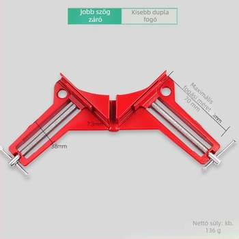 90°-os derékszögű skoba famegmunkáláshoz – többfunkciós gyors hegesztési szorító, akváriumhoz tartó