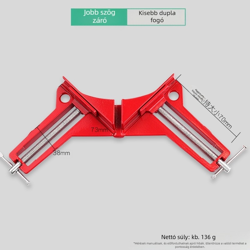 90°-os derékszögű skoba famegmunkáláshoz – többfunkciós gyors hegesztési szorító, akváriumhoz tartó