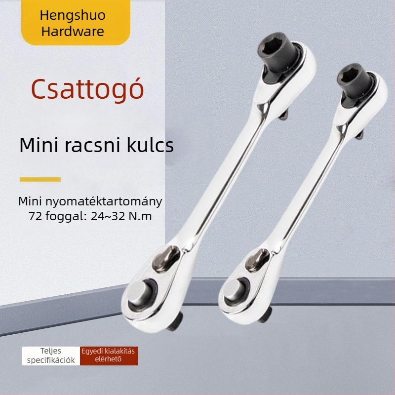 Racsnis kulcs, polírozott felület, magas széntartalmú acél, súly 0.1