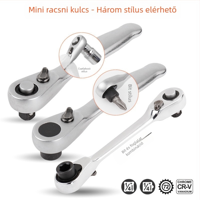 Racsnis kulcs, polírozott felület, magas széntartalmú acél, súly 0.1