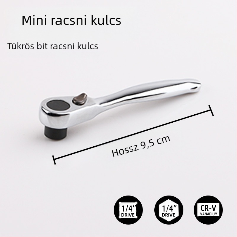 Racsnis kulcs, polírozott felület, magas széntartalmú acél, súly 0.1