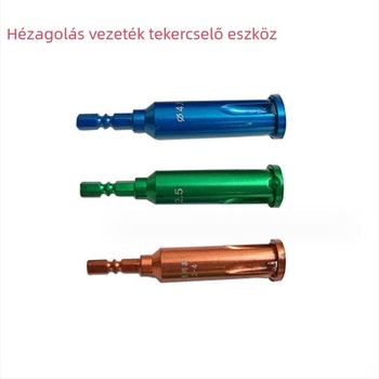 1/4 hüvelykes hatszögletű bittartó automatikus vezetékleválasztóval és tekercselő eszközzel, szénacél, penge átmérője 6,3 mm
