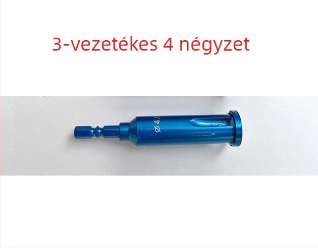 1/4 hüvelykes hatszögletű bittartó automatikus vezetékleválasztóval és tekercselő eszközzel, szénacél, penge átmérője 6,3 mm