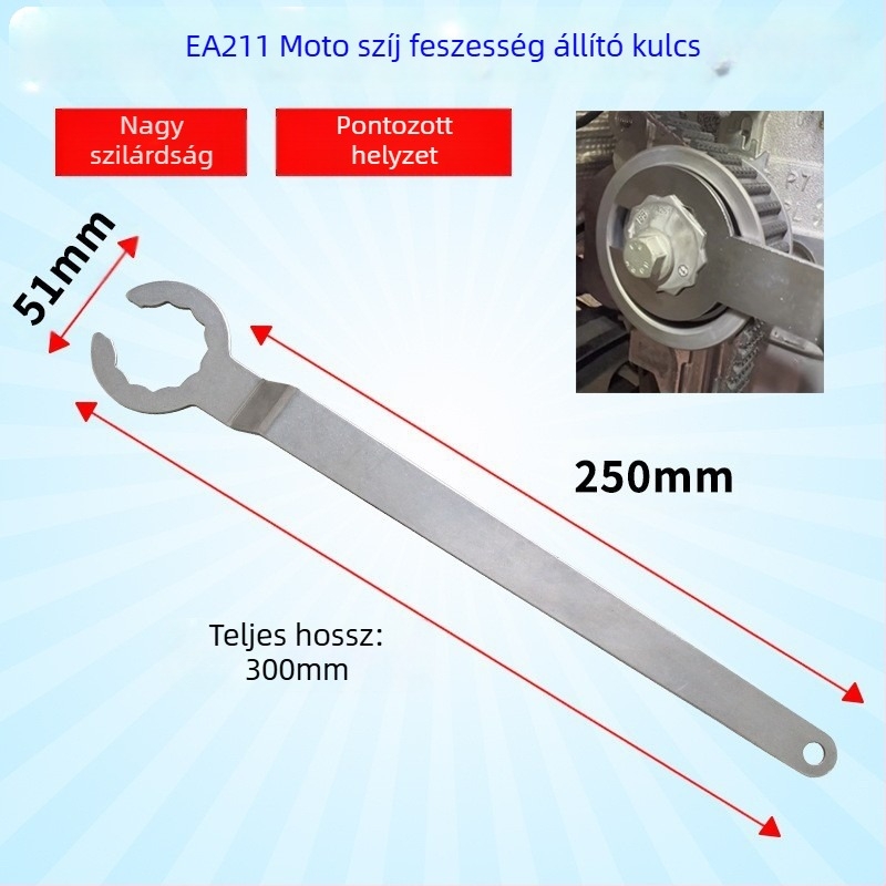 EA211 vezérműtengely tartó kulcs VW/Audi/Skoda – időzítő eszköz, acél, 0,05 kg