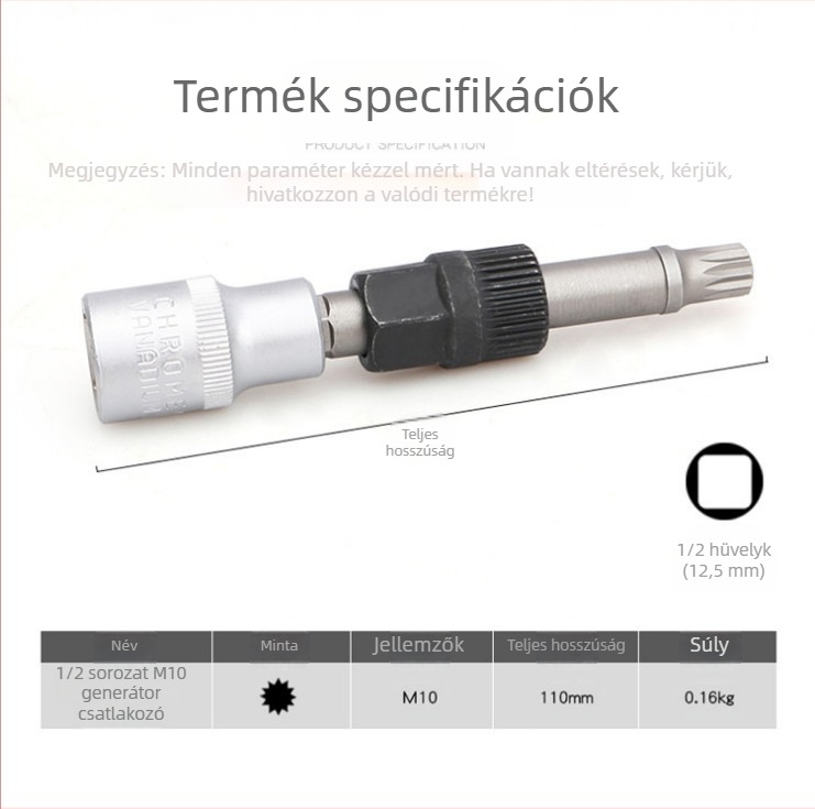 Generátor szíjtárcsa eltávolító eszköz - kompatibilis VW, Audi A6, BMW, Ford - Tartalmaz kulcsot