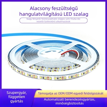 12V magas fényerő LED-szalag, 2835 SMD, rugalmas és vágásra alkalmas, 120 LED