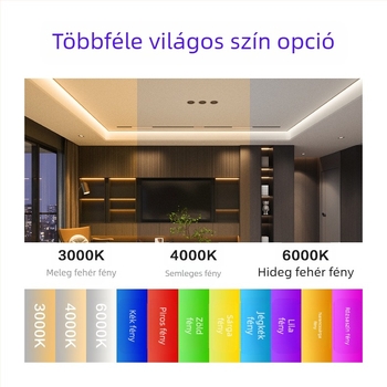 12V magas fényerő LED-szalag, 2835 SMD, rugalmas és vágásra alkalmas, 120 LED