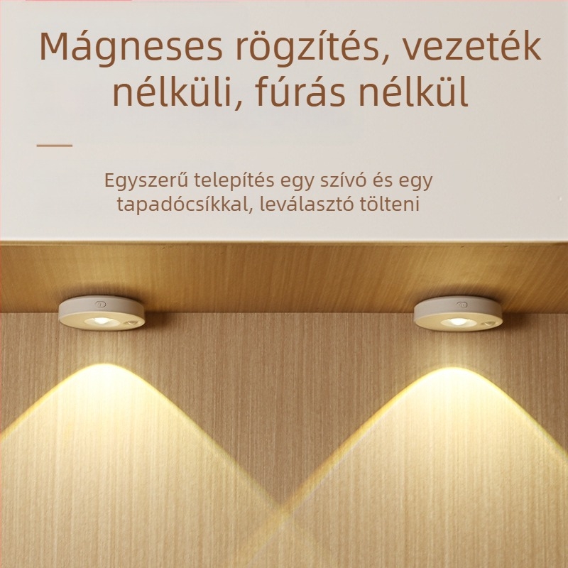 LED feltöltős spotlámpa távirányítóval, mágneses öntapadós fény borospincékhez