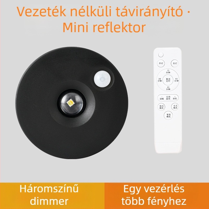 LED feltöltős spotlámpa távirányítóval, mágneses öntapadós fény borospincékhez