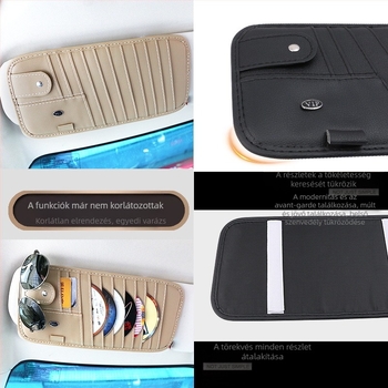 Autó tároló táska CD-doboz és kártyatartóval – Linda, 9 részes készlet