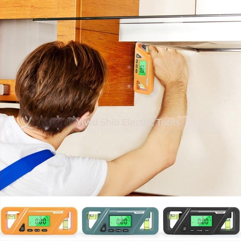 Solid digitális inklinométer szintmérővel, szögmérővel és vízszintes vonalzóval