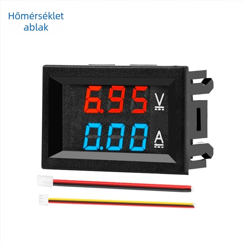 ZY LED DC kettős kijelzős feszültség- és áramerősségmérő (DC 7–100 V, 10/50/100 A)