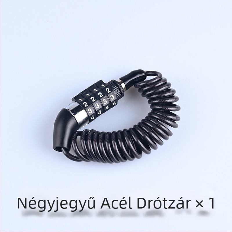 Lock Your Love L09 Acélszalagos sisak-zár motorkerékpárhoz és kerékpárhoz – 64 g, acélkábel + ipari műanyag, teleszkópos zár