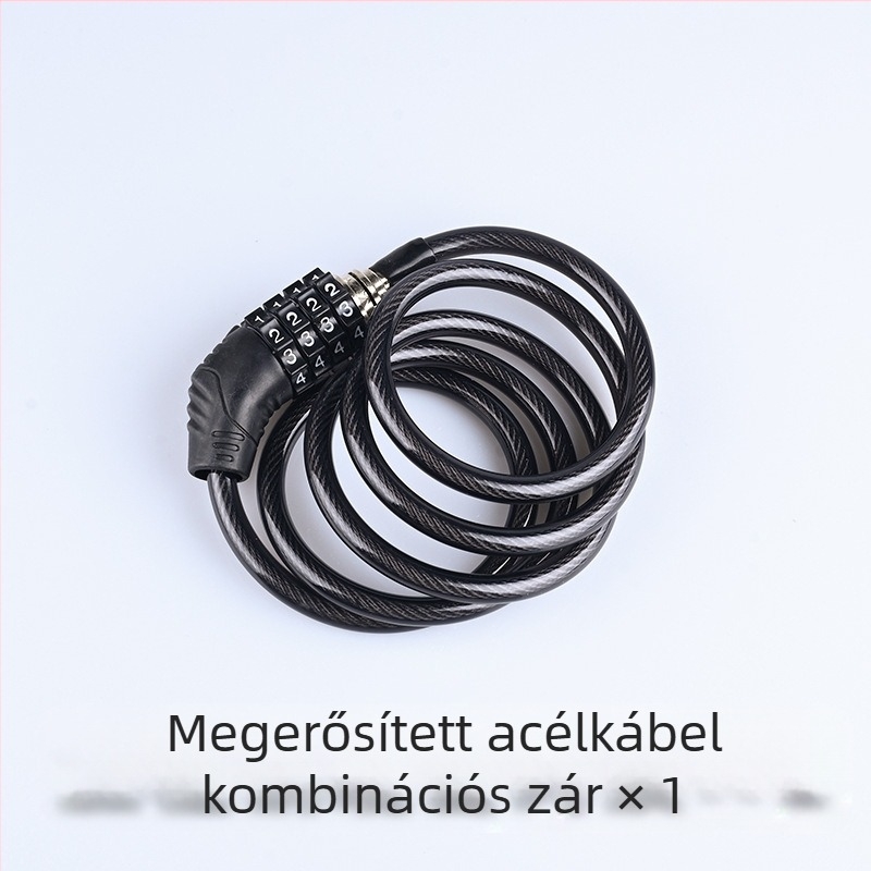 Lock Your Love L09 Acélszalagos sisak-zár motorkerékpárhoz és kerékpárhoz – 64 g, acélkábel + ipari műanyag, teleszkópos zár