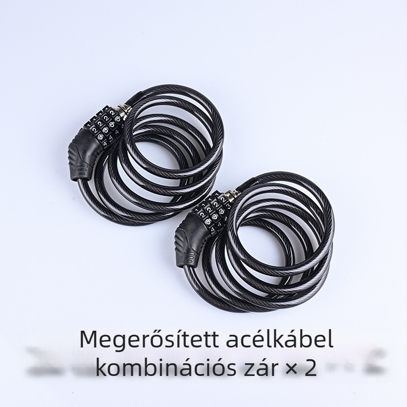 Lock Your Love L09 Acélszalagos sisak-zár motorkerékpárhoz és kerékpárhoz – 64 g, acélkábel + ipari műanyag, teleszkópos zár
