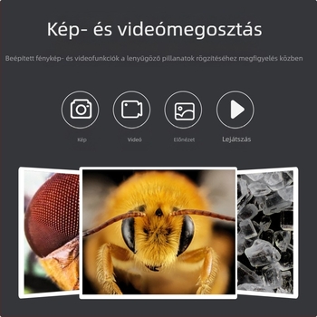 Elektronmikroszkóp digitális kijelzővel oktatási és vizsgálati célokra; gyerekeknek és felnőtteknek egyaránt alkalmas; detektálja a szőrtüszőket, a bőrt és a nyomtatott áramköröket valós idejű megfigyeléssel.