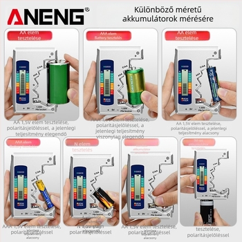ANENG kártyaformátumú akkumulátor-tesztelő LCD kijelzővel a feszültség méréséhez