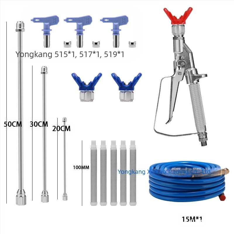 Hanxuan nagynyomású légmentes permetező készlet — rozsdamentes acélból, fúvóka hosszabbító, permetező fúvóka, nagynyomású cső