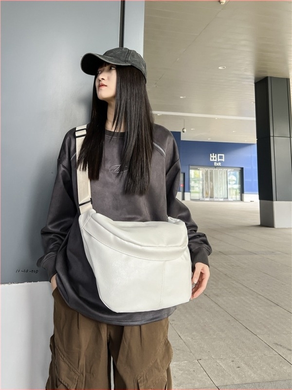 PU bőr férfi crossbody táska, vízálló, poliészter bélés, mindennapi használatra