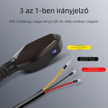 LED motorkerékpár irányjelző vetítő lámpa elektromos motorhoz, 9.5W 12V, Típus a.b irányjelző, élettartam 30000h