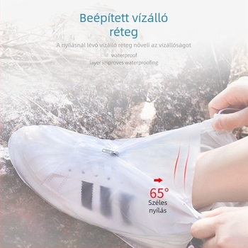 Uniszex esőcsizmák, vízálló, csúszásmentes, vastagított és kopásálló, magas szárú, PVC/Szilikon