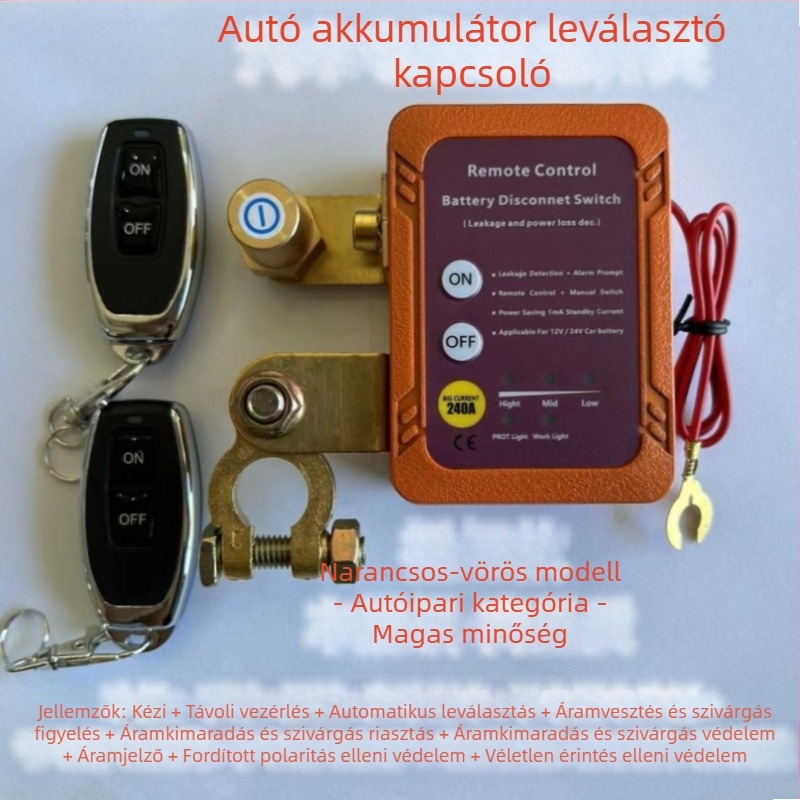 HLS ZJA-033 12V autóakku-kikapcsoló; testreszabás elérhető; kompatibil 6-hengeres motorokig és minden modellhez
