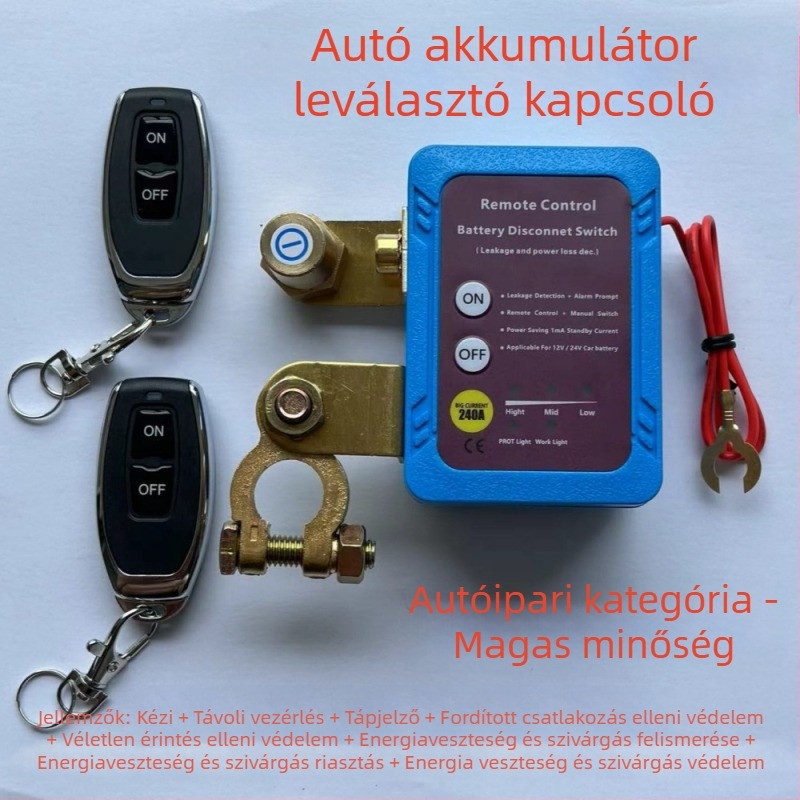 HLS ZJA-033 12V autóakku-kikapcsoló; testreszabás elérhető; kompatibil 6-hengeres motorokig és minden modellhez