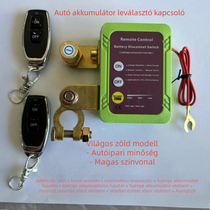 HLS ZJA-033 12V autóakku-kikapcsoló; testreszabás elérhető; kompatibil 6-hengeres motorokig és minden modellhez