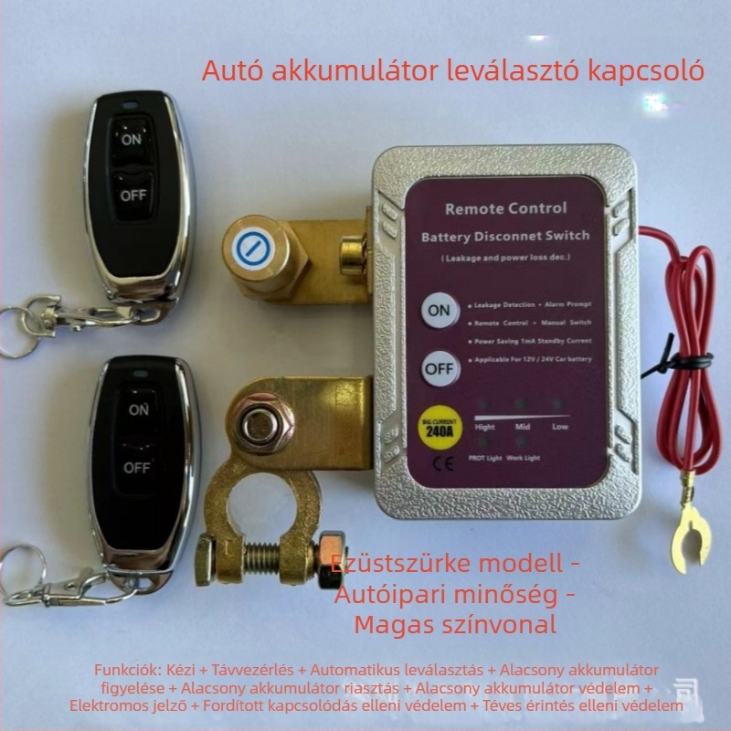 HLS ZJA-033 12V autóakku-kikapcsoló; testreszabás elérhető; kompatibil 6-hengeres motorokig és minden modellhez